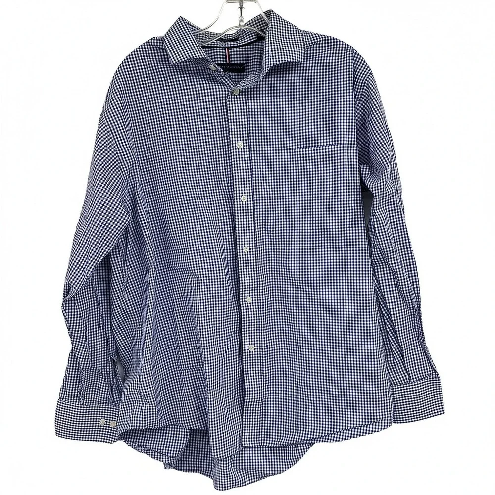 Tommy Hilfiger Blue Cotton Blend Long Sleeve Button Down | Men’s XL